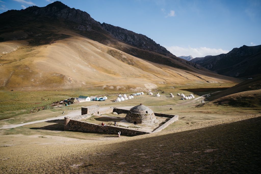 In a remote valley of Naryn province in eastern Kyrgyzstan, not far from the border with China, you can find the remains of a 15th century caravanserai called Tash Rabat.