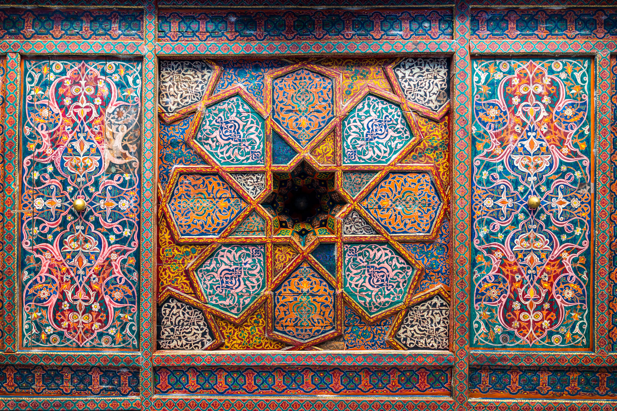 Ceilings detail from Khiva’s Tash Hauli Palace.