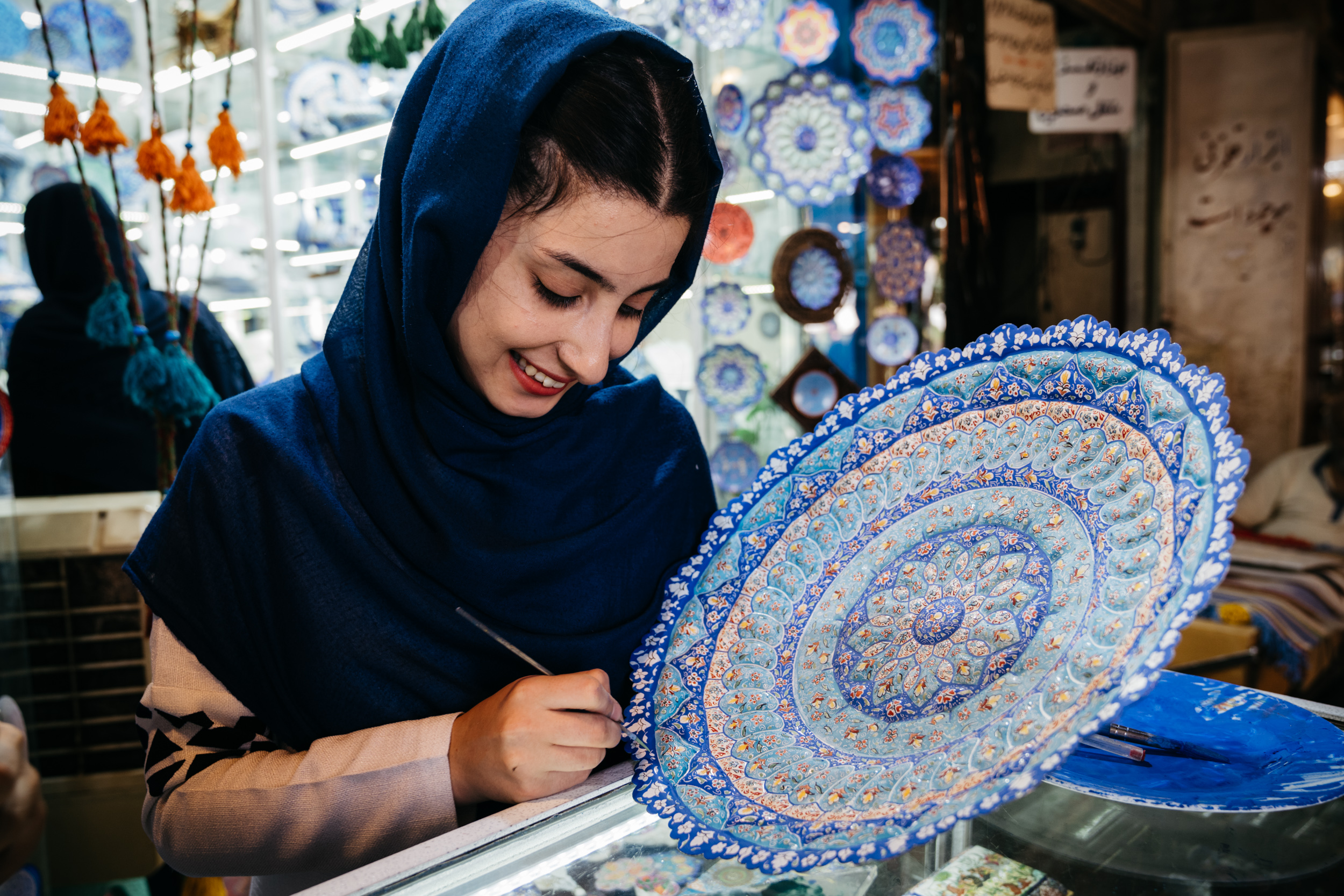 An artisan in Isfahan's Bazaar.