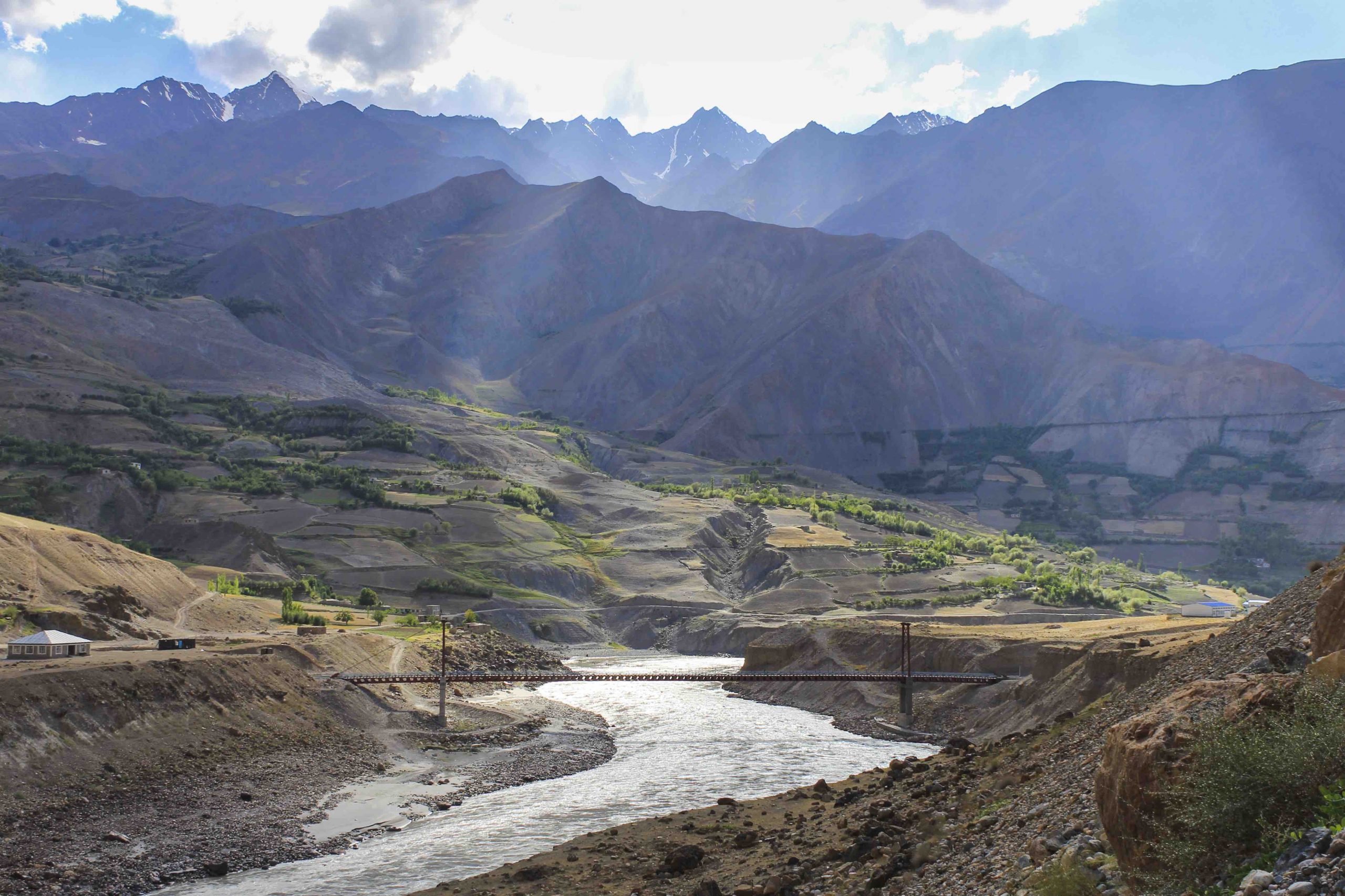 The border of Afghanistan and Tajikistan.