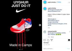 Against Nike, the Goddess Instagram Artistic Activism Against Uyghur Labor at Nike Sweatshops – The Oxus Society for Central Asian Affairs